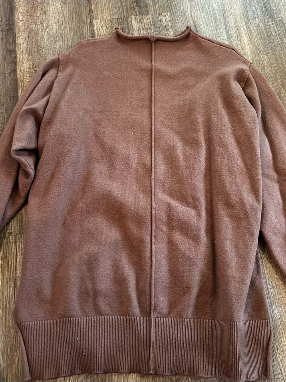 Womens Brown Crewneck Sweater